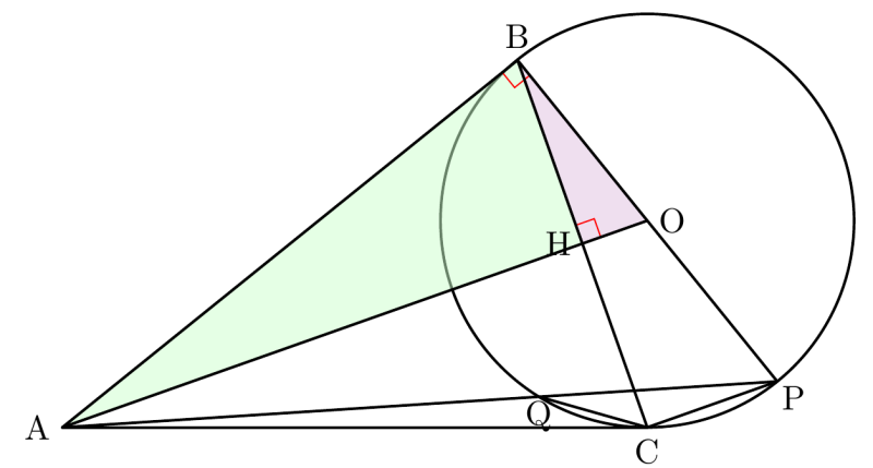 중학교 기하로 풀어보는 고3 7월 수학 모의 기출 14번 2026학년도 (2025시행) (feat. 원주각, 닮음) — 그림 5