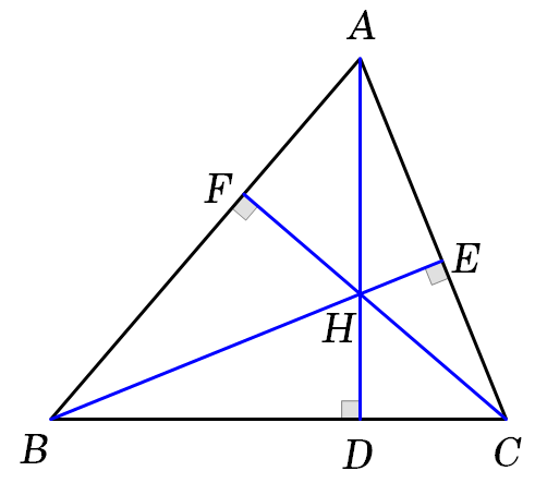 수심(orthocenter) 정리, 삼각형의 세 수선은 한 점에서 만날까? (feat: 수심계_orthocentric system, 원내접 사각형) — 그림 11