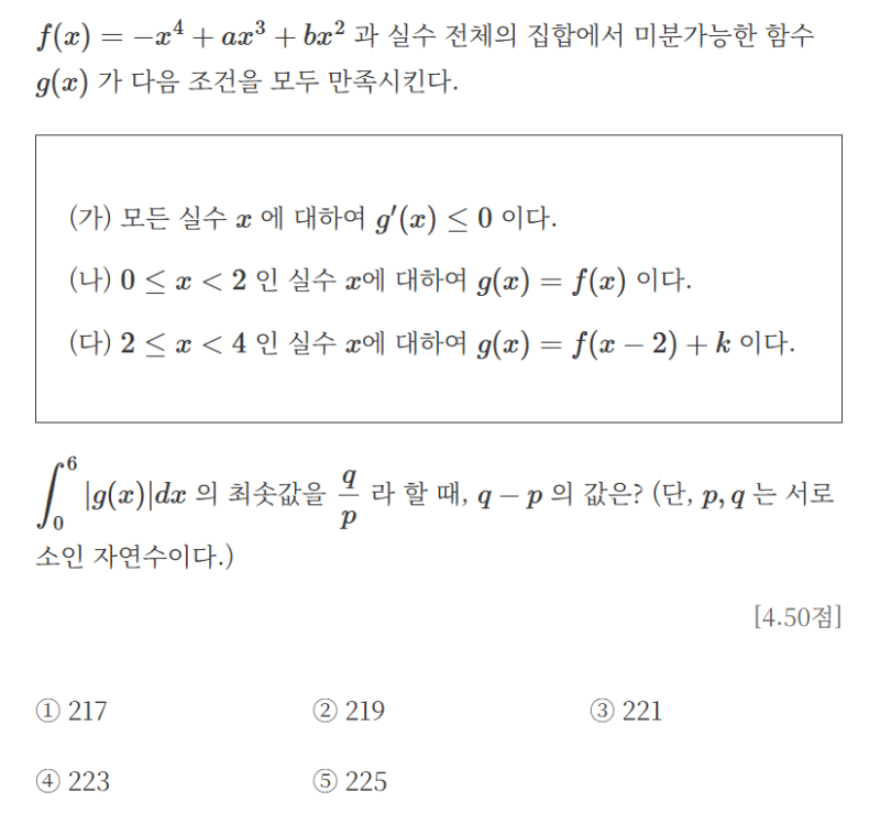 4차 함수 추론하는 해운대고 기출 계산 문제 알티쌤 해설 (2025년 해운대고 2학년 1학기 기말 수2 기출 13번) — 그림 1